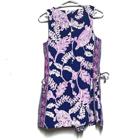 NWOT Lilly Pulitzer Donna Romper Galaxy Blue What The Shell Sz 0 - Picture 3 of 7